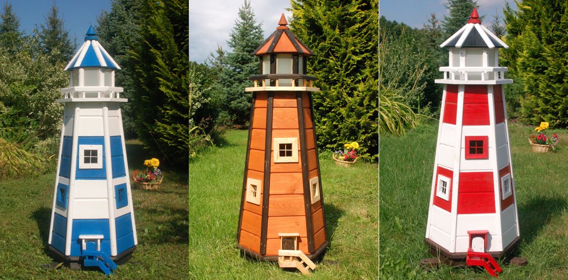 Garten-Leuchtturm - verschiedene Beleuchtung und Farben - Höhe 1,1m - Ansicht 7