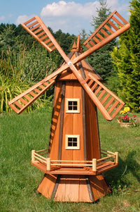 Windmühle, Windmühlen, Holzwindmühle 1,3 m imprägniert und kugelgelagert