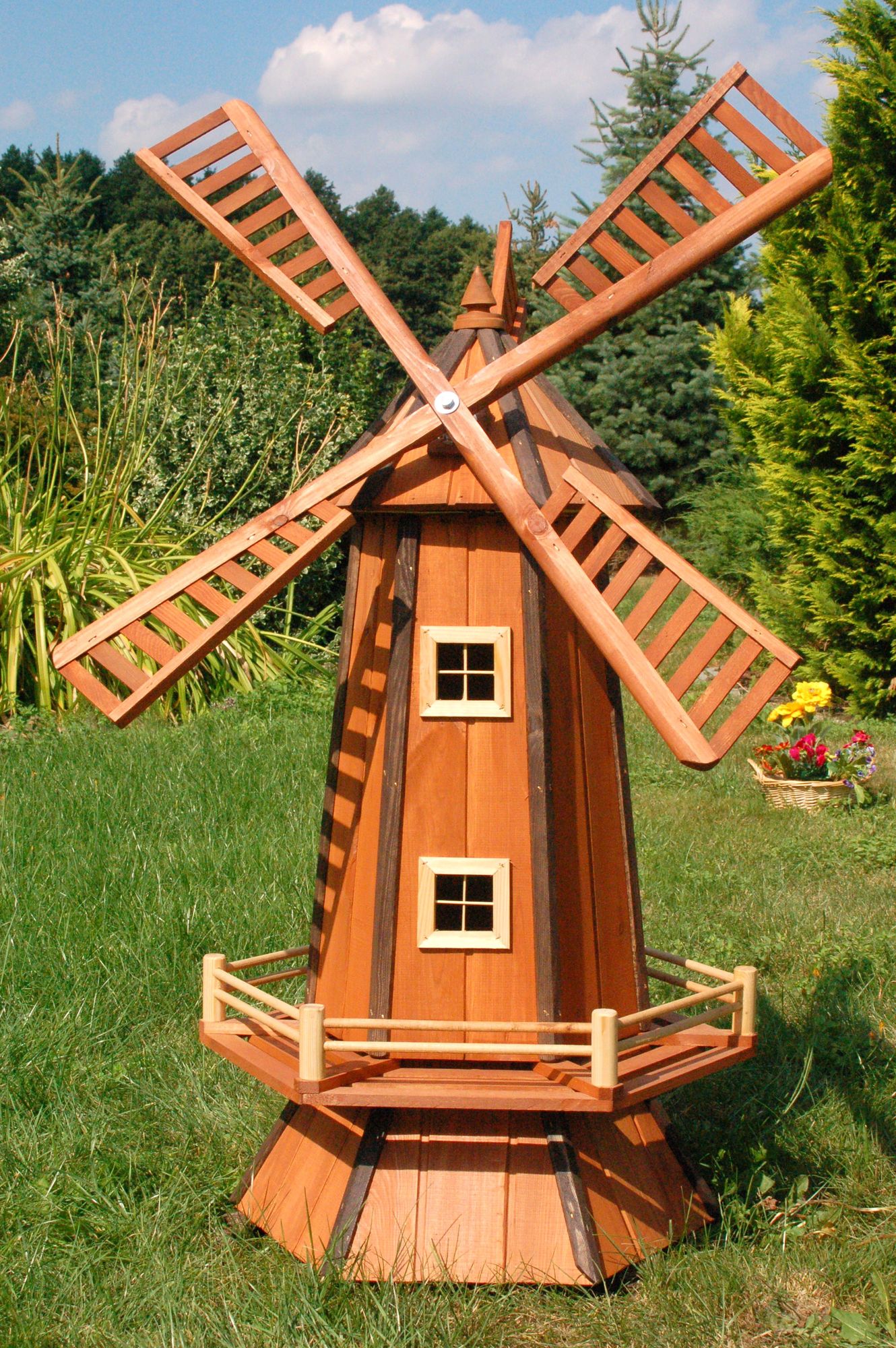 Holländische Holzwindmühle – Höhe 130 cm - Ansicht 2