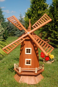 Garten-Windmühle aus Holz – Höhe 1,15 Meter - Ansicht 2
