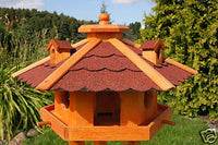 Vogelfutterhäuschen - Holz + farbiges Dach - 48 x 27cm - Ansicht 2