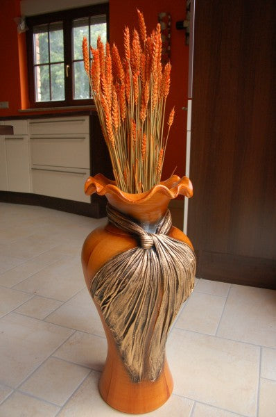 Edle 60 cm Bodenvase braun