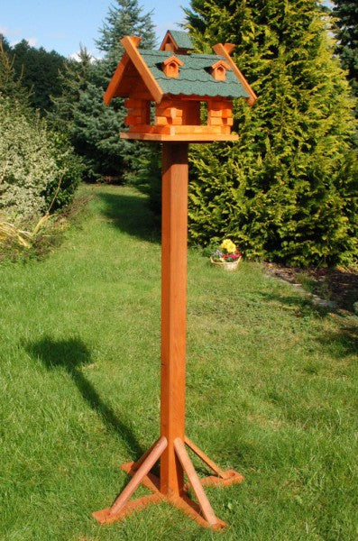 Vogelhaus mit Ständer viereckig Nr.2 grün