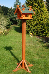 Vogelfutterhaus - Holz + buntes Dach - Größe 36 x 34cm - Ansicht 4