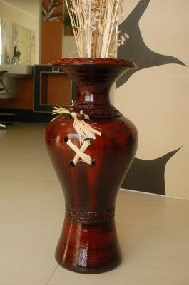 Edle 60 cm Bodenvase bordeaux
