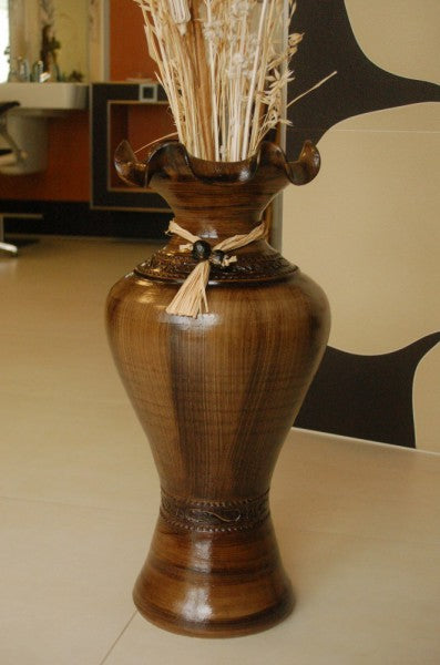 Edle 60 cm Bodenvase kastanie