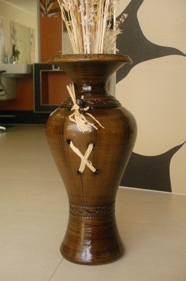 Edle 60 cm Bodenvase kastanie