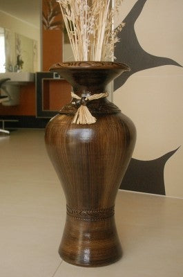 Edle 60 cm Bodenvase kastanie