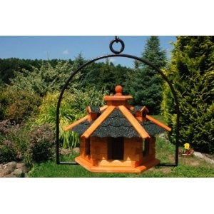 Vogelhäuschen, Vogelhaus mit Bitumschindeln, behandelt inkl. Bügel zum aufhängen