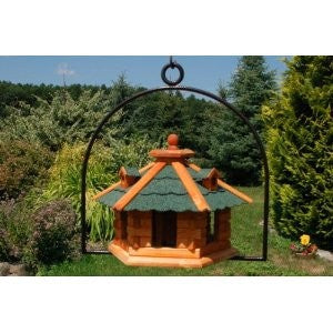 Vogelhäuschen, Vogelhaus mit Bitumschindeln, behandelt inkl. Bügel zum aufhängen