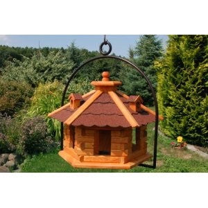 XXL Vogelhaus mit Bitumschindeln, behandelt Vogelhäuser inkl. Bügel zum aufhängen