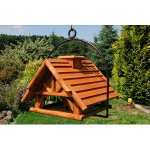 XXL Vogelhaus Nr19 Dach mit Holzlamellen und Bügel zum aufhängen