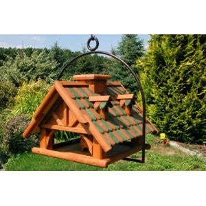 XXL Vogelhaus Nr19 Dach mit Holzschindeln und Bügel zum aufhängen