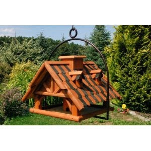 XXL Vogelhaus Nr19 Dach mit Holzschindeln und Bügel zum aufhängen