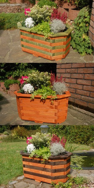 Pflanzkasten, Blumenkasten, Blumenkübel aus massivem Holz, für den Garten (ohne Blumen)