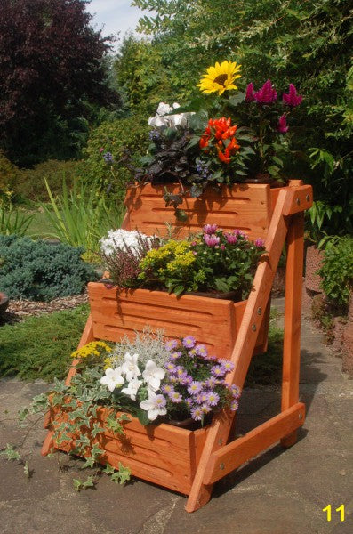 Blumentreppe, Blumenleiter, Pflanztreppe, Holz behandelt versch Farben / Modelle - Ansicht 14