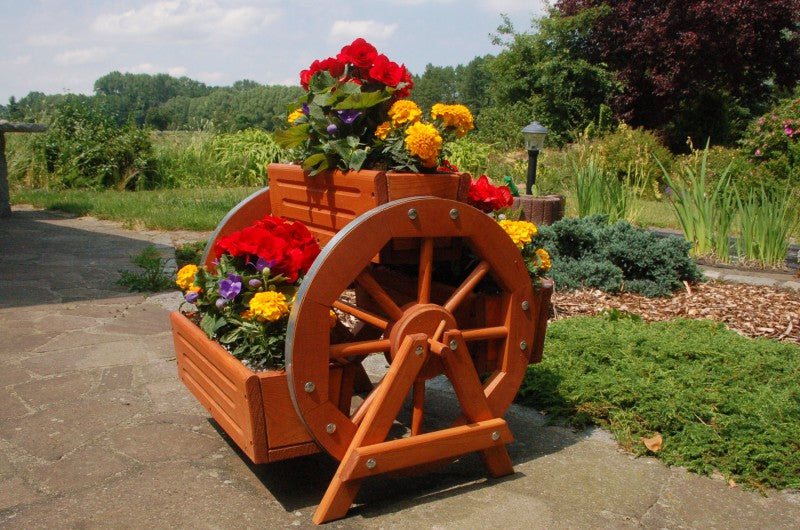 Blumentreppe, Blumenbank, Pflanztreppe 60cm Breite aus Holz, vollständig behandelt in braun - Ansicht 5
