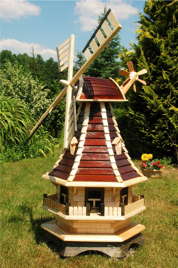 Garten-Windmühle mit Lamellendach – Höhe 1,3 m