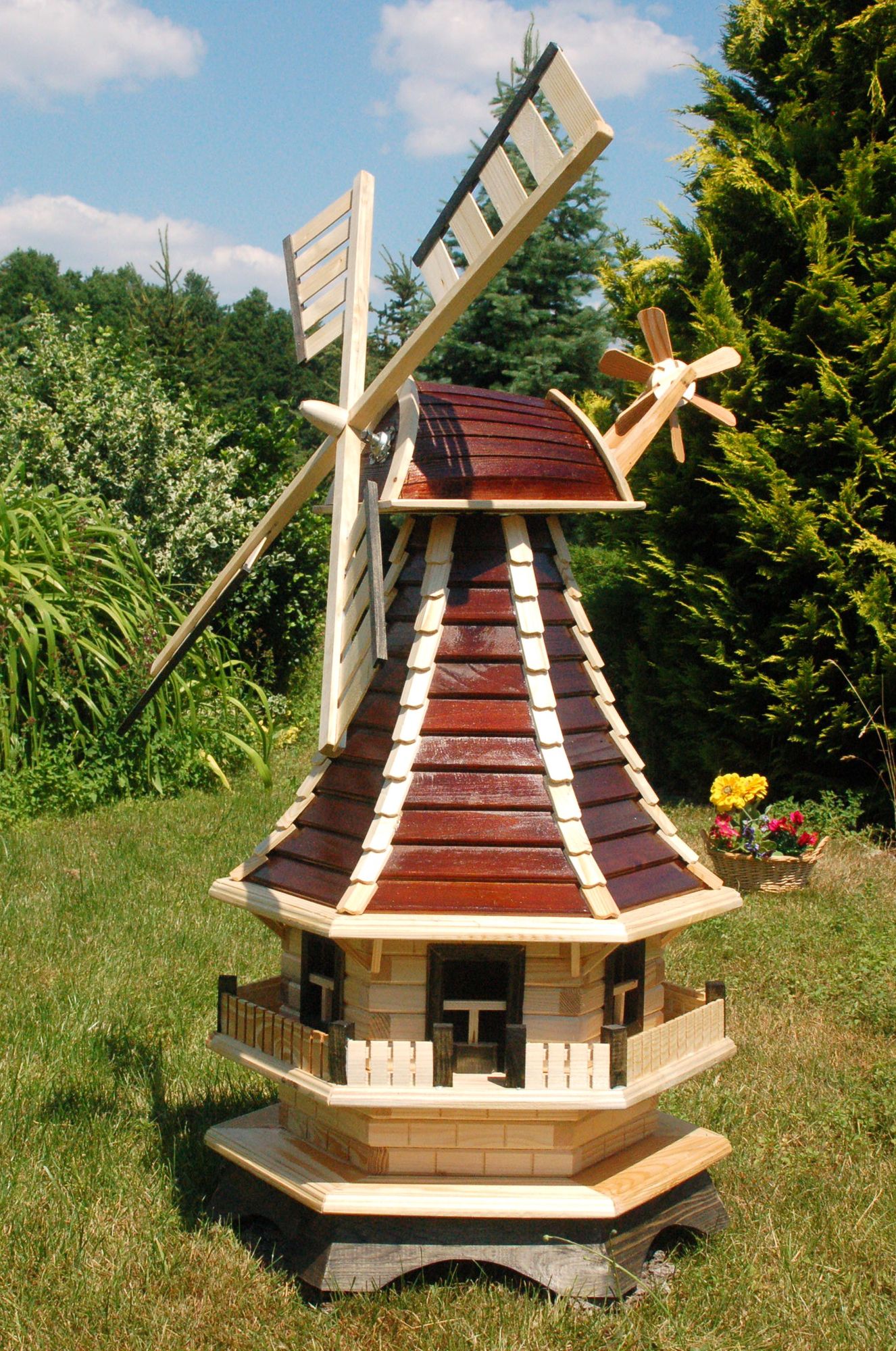 Windmühlen mit Lamellendach und Solar – Höhe 1,3 m