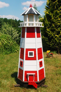 Garten-Leuchtturm XXL - Holz & Solar-Beleuchtung - Höhe 1,10m oder 1,40m - Ansicht 2