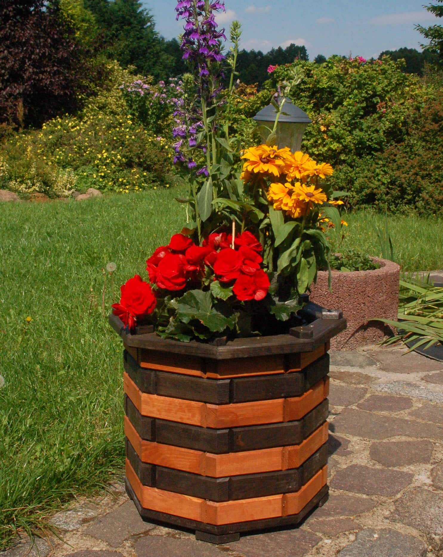 Blumentreppe, Blumenleiter, Pflanztreppe, Pflanzleiter aus Holz, vollständig behandelt versch. Farben und Modelle - Ansicht 4