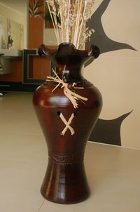 Edle Bodenvase, Amphore, Vase, bordeaux, 60 cm, Tonkeramik, aus Portugal - Ansicht 2
