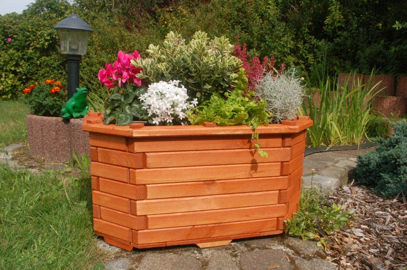 Pflanzkasten, Blumenkasten, Blumenkübel aus massivem Holz, für den Garten, (ohne Blumen) - Ansicht 2