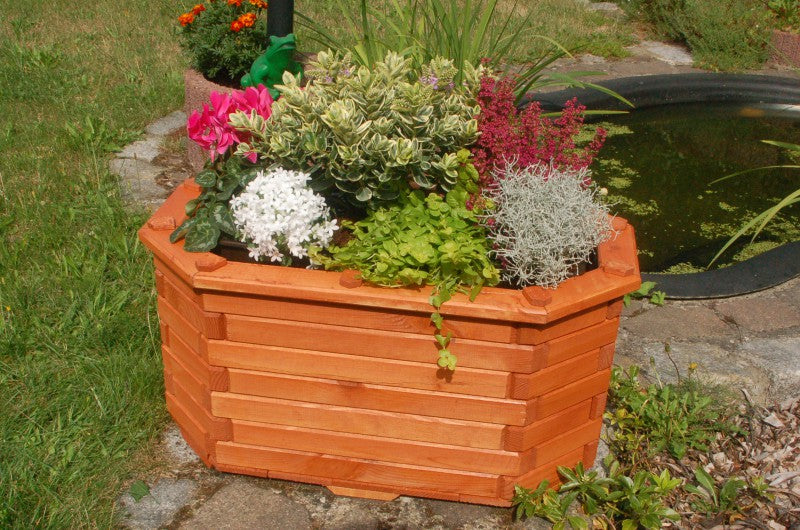 Pflanzkasten, Blumenkasten, Blumenkübel aus massivem Holz, für den Garten, (ohne Blumen) - Ansicht 3