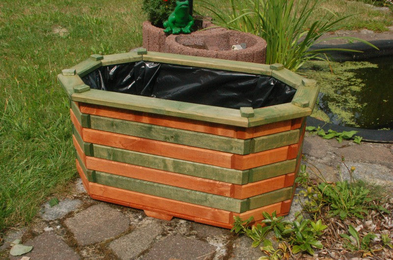Pflanzkasten, Blumenkasten, Blumenkübel aus massivem Holz , für den Garten, (ohne Blumen) - Ansicht 3