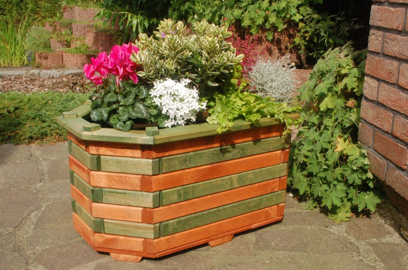 Pflanzkasten, Blumenkasten, Blumenkübel aus massivem Holz , für den Garten, (ohne Blumen) - Ansicht 2