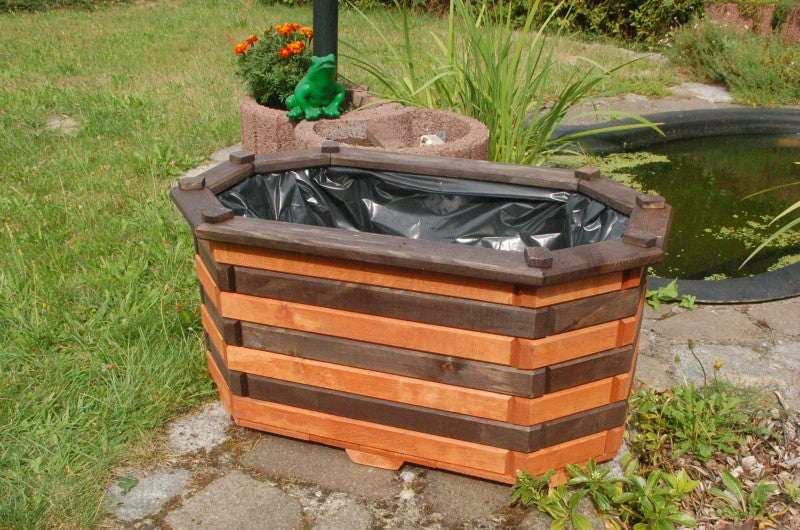 Pflanzkasten, Blumenkasten, Blumenkübel aus massivem Holz , für den Garten, (ohne Blumen) - Ansicht 4