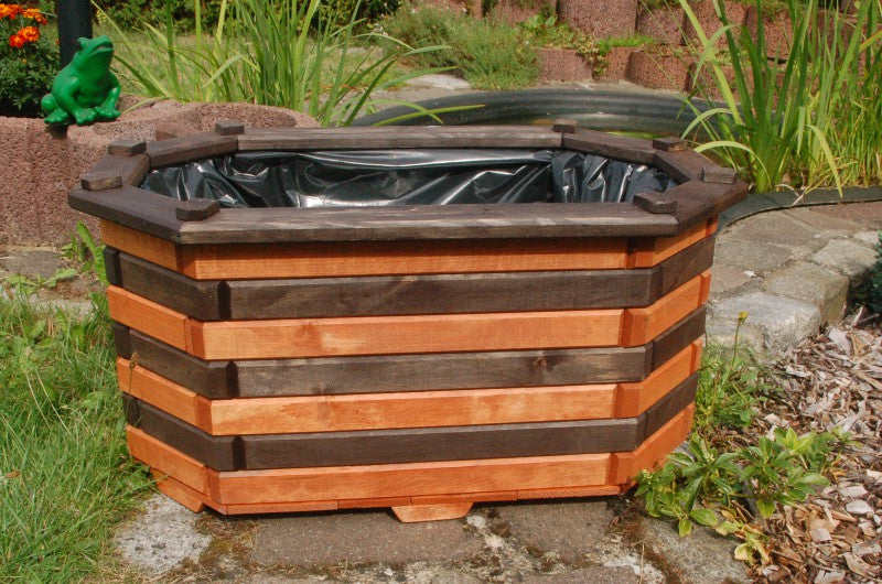 Pflanzkasten, Blumenkasten, Blumenkübel aus massivem Holz , für den Garten, (ohne Blumen) - Ansicht 5