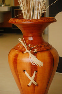 Edle Bodenvase, Amphore, Vase, braun, 60 cm, Tonkeramik, aus Portugal - Ansicht 2