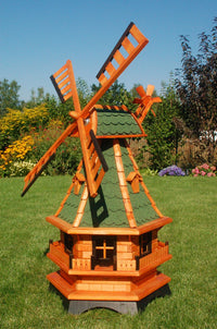 Windmühle norddeutscher Art von 80-130 cm Höhe und in verschiedenen Farben, Solarbeleuchtung optional - Ansicht 6