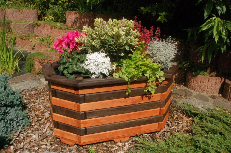 Pflanzkasten, Blumenkasten, Blumenkübel aus massivem Holz , für den Garten, (ohne Blumen) - Ansicht 3