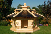 G Vogelfutterhaus XXL - Naturholz & Schindeldach - 58 x 35 cm - Ansicht 2