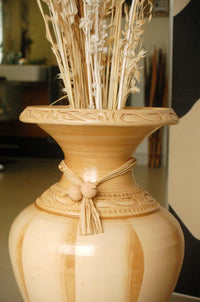 Edle Bodenvase, Amphore, Vase, beige, 60 cm - Ansicht 2