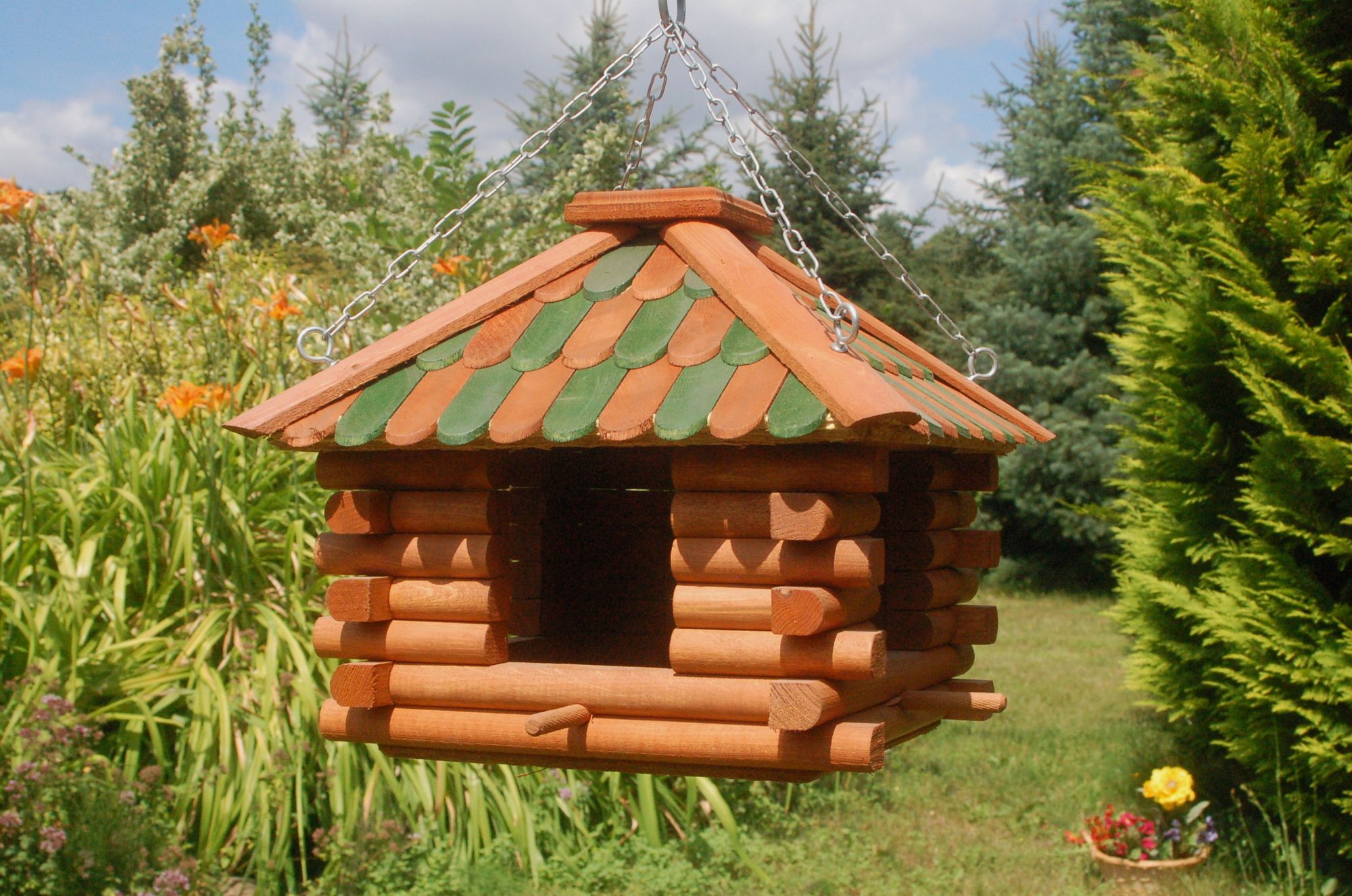Vogelhaus zum aufhängen grün V13g