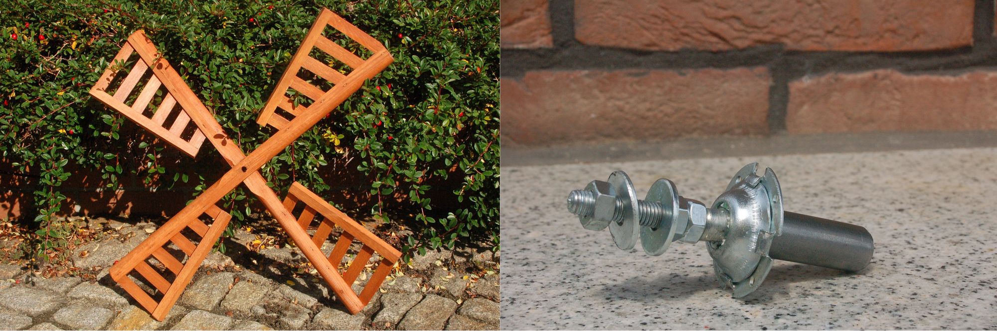 Flügel Windmühle Windrad Mühlenrad Windflügel wahlweise mit Kugellager verschiedene Längen Ersatzteile - Ansicht 2