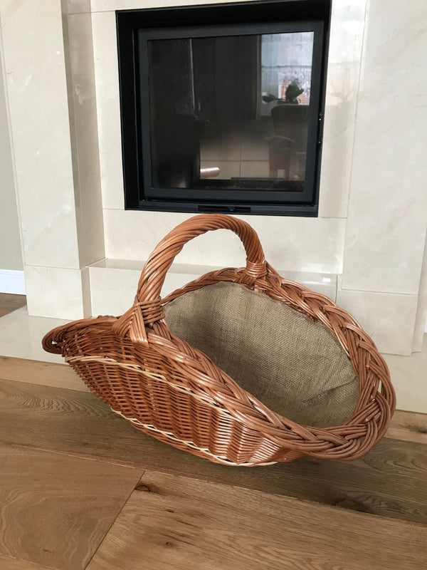 Kaminkorb, Kaminholzkorb Nr.4 60cm mit Jute