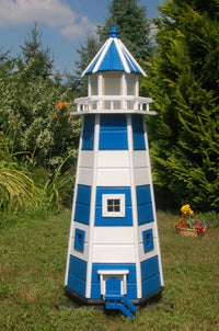 Garten-Leuchtturm aus Holz - Solar-Beleuchtung - Höhe 1,4m