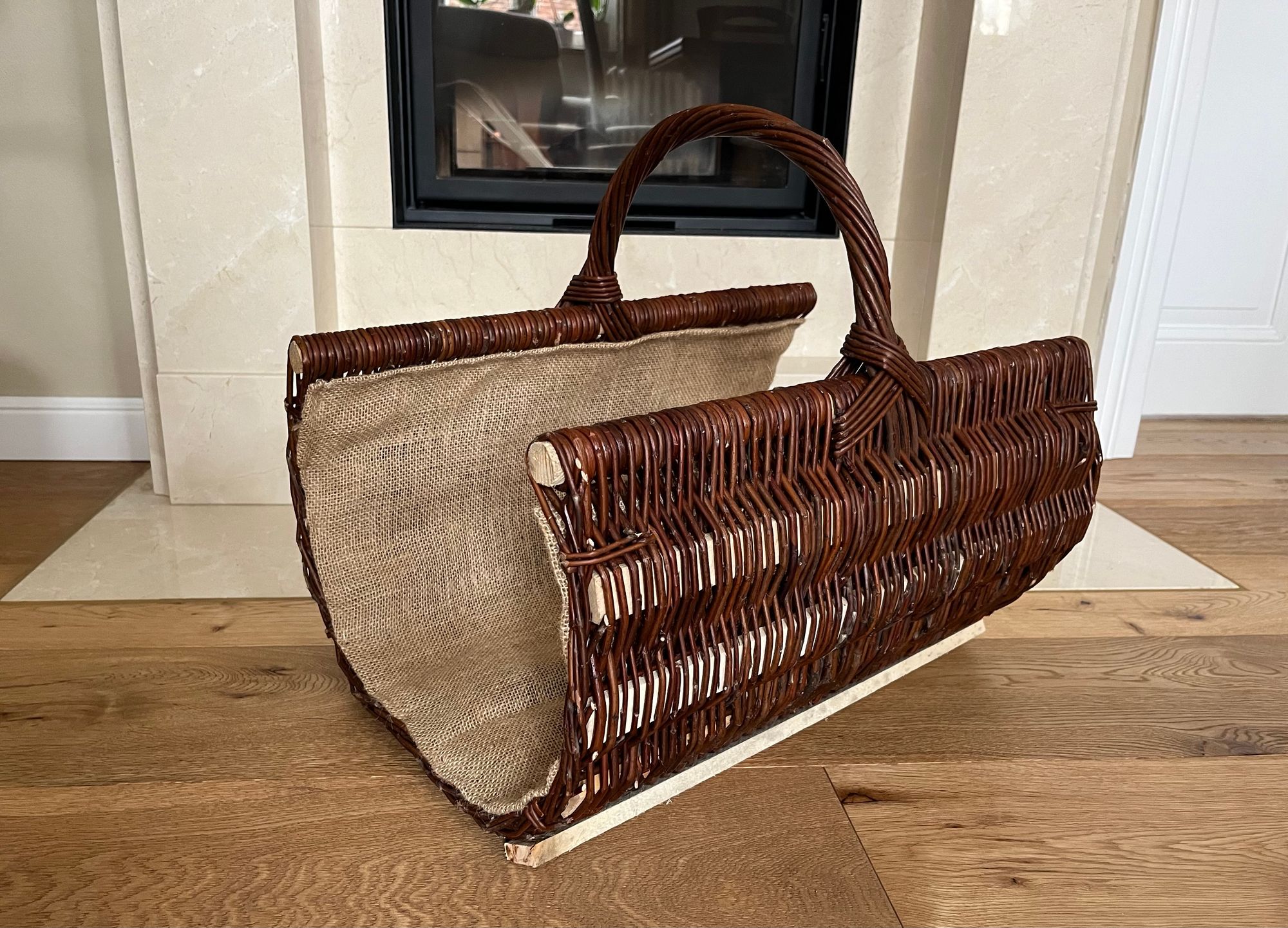 Kaminkorb, Kaminholzkorb Nr.2 50cm mit Jute