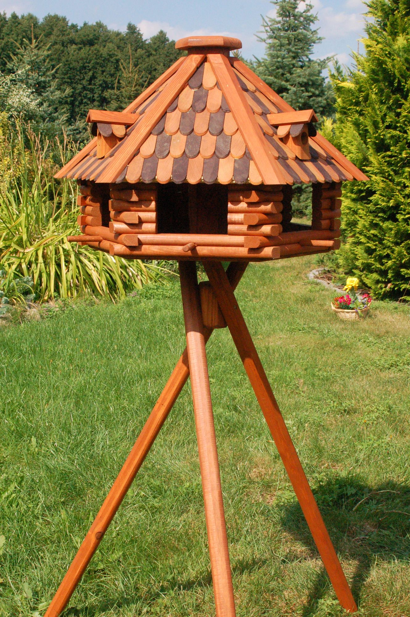 Vogelhaus mit Ständer XXL 70 x 45 cm