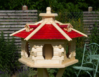 XXL Vogelhaus Vogelhäusschen Futterhaus, verschiedene Farben, Holzschindeldach natur V16 - Ansicht 2