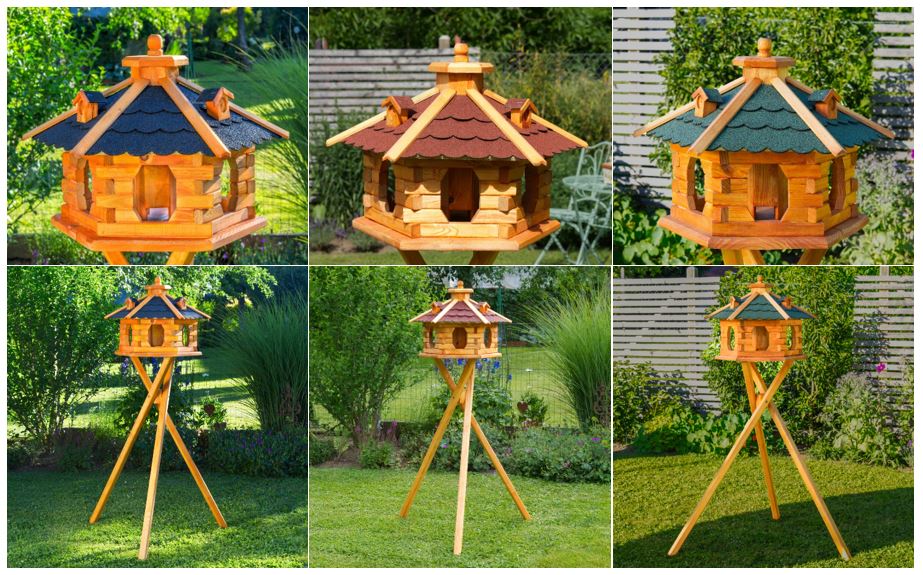 Vogelhaus V16 Variante in verschiedenen Größen und Farben mit oder ohne Ständer oder Solar