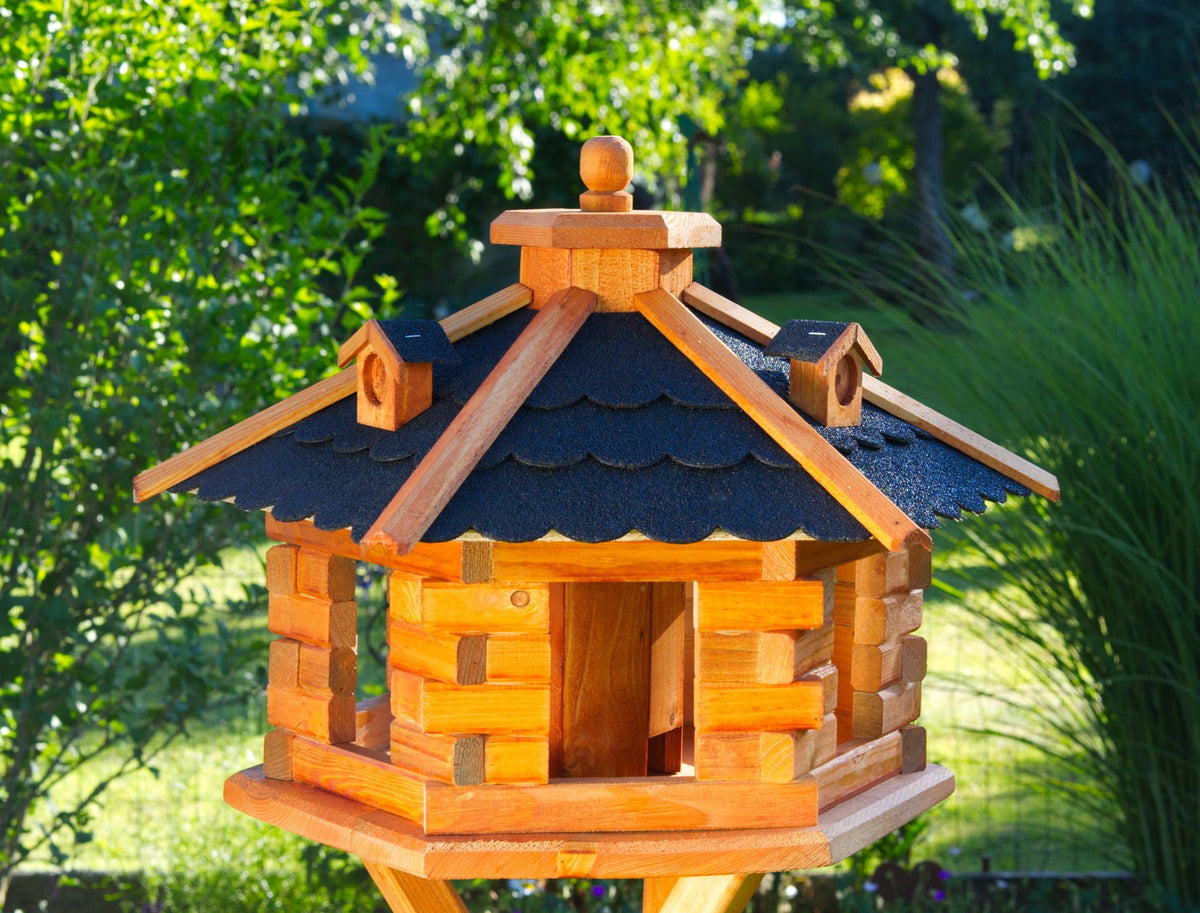 Vogelhaus, Vogelhäuschen mit Bitumschindeln, behandelt V 16 dunkel