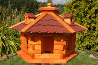 D Futterhäuschen aus Holz - Holz + buntes Dach - 48 x 30 cm - Ansicht 6