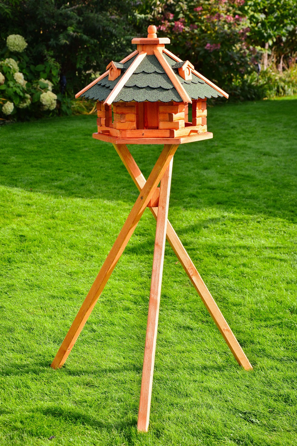 H Vogelhäuschen - Holz & buntes Dach - 46 x 32 cm - Ansicht 4