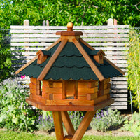 I Futterstation - Holz & farbiges Dach - 55 x 37 cm - Ansicht 4