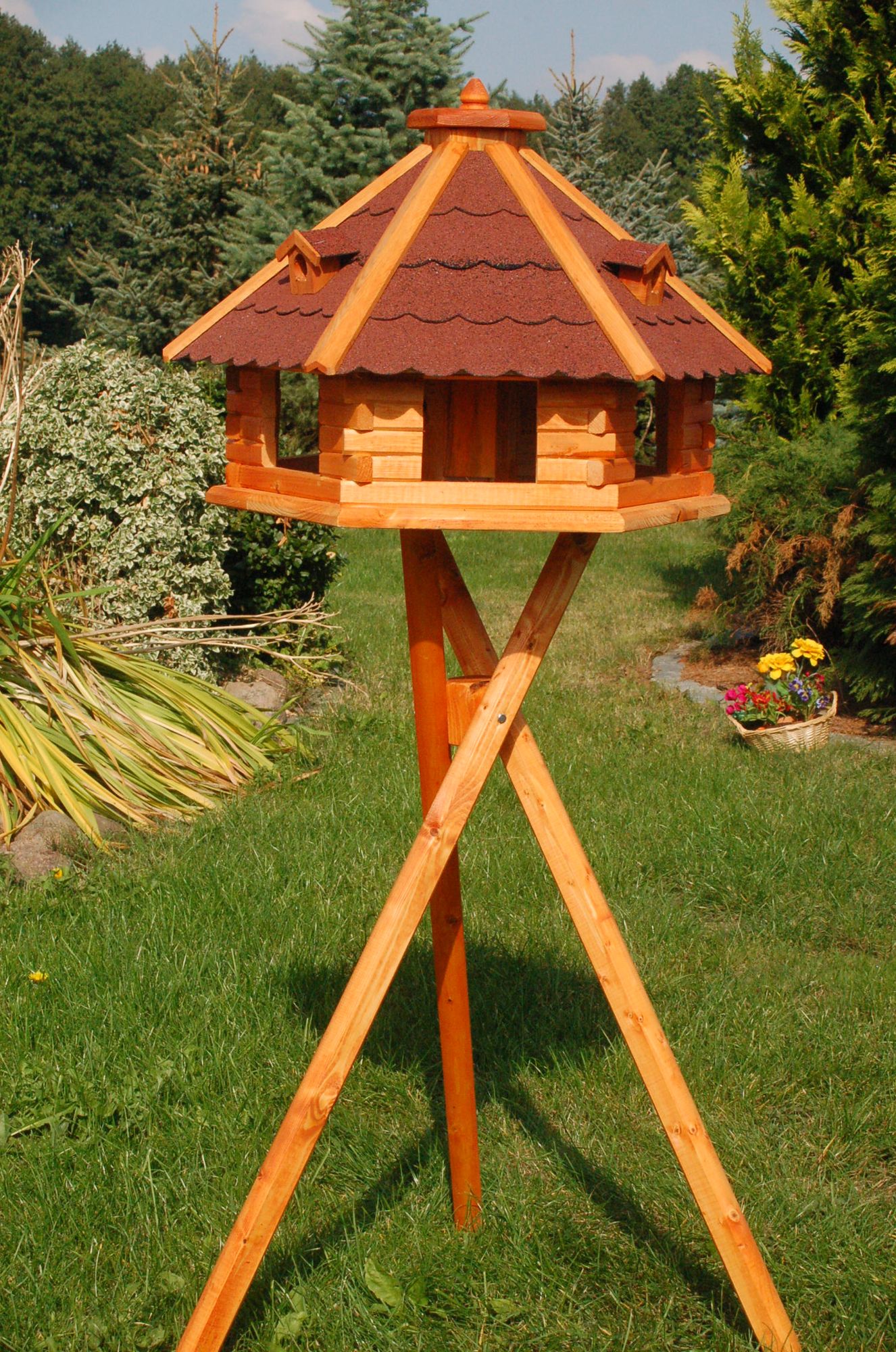 Vogelhaus mit Ständer XXL 67 x 45 cm